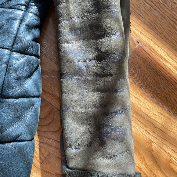 Real leather and shearling coat - Picture 13 of 15